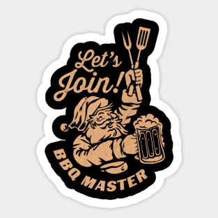 Join BBQ Santa Sticker